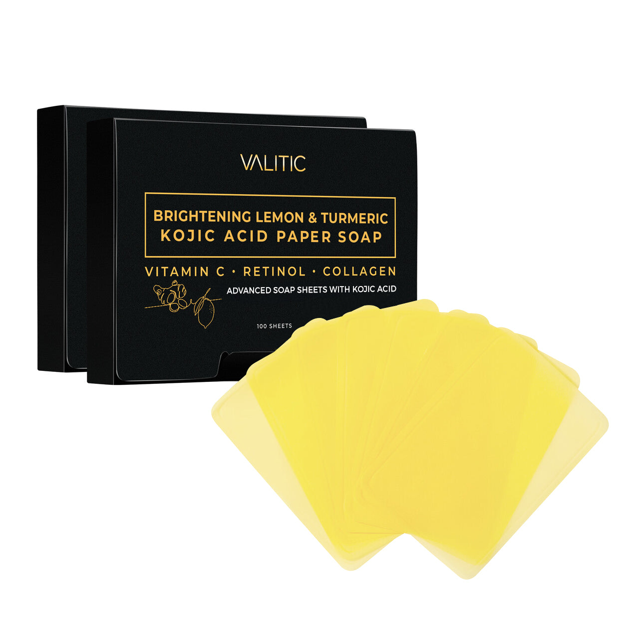 Brightening Lemon & Turmeric Kojic Acid Paper Soap