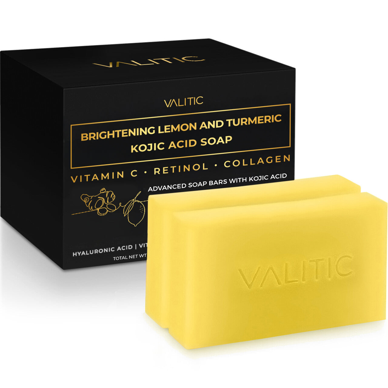 Lemon & Turmeric Kojic Acid Soap Bar