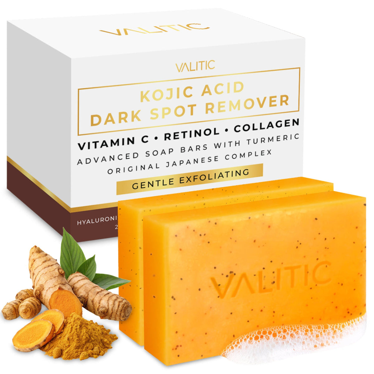 Exfoliating Turmeric Kojic Acid Soap Bar